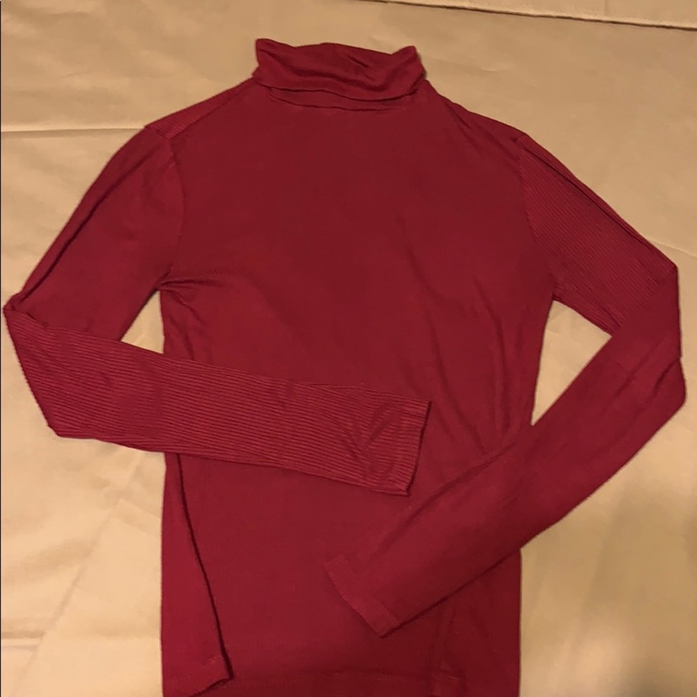 Red turtleneck